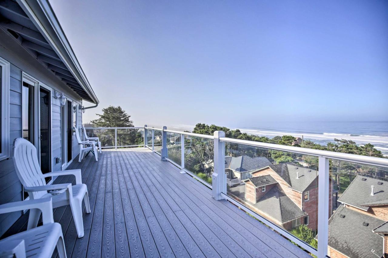 Ocean-view Retreat With 3 Viewing Decks Lincoln City